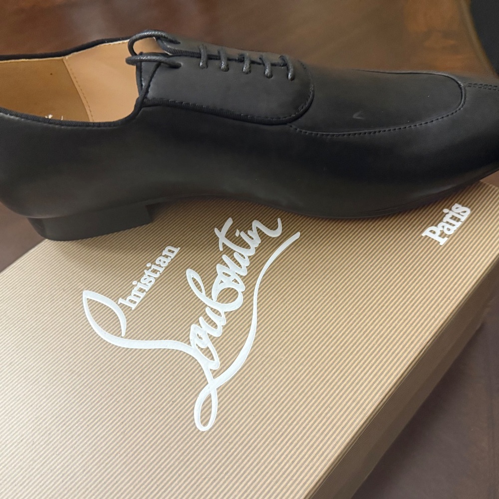 NEW/AUTHENTIC - Christian Louboutin Luxury Men’s Black Leather Dress Shoes - Picture 15 of 17